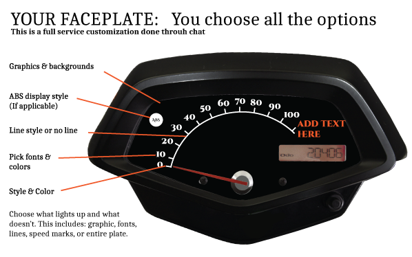 Speedometer options for Honda Fury